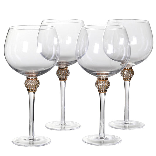 4x Goud Kristal Ginglas (prijs per glas)