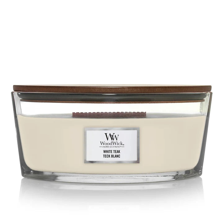 WoodWick White Teak Scented Candle