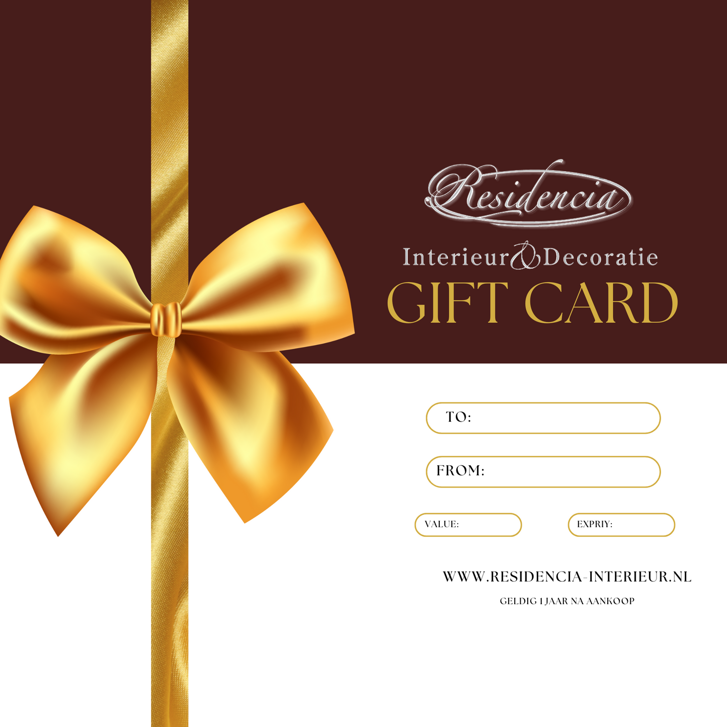 Residencia Interieur Gift Card