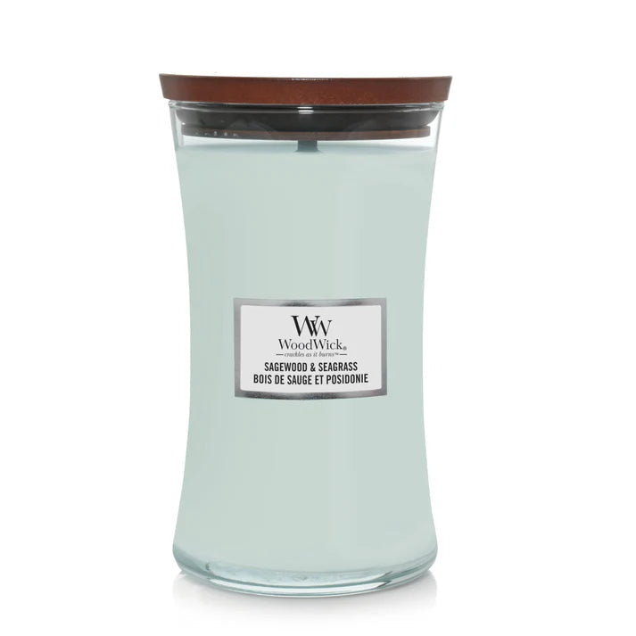 WoodWick Sagewood &amp; Seagrass Scented Candle