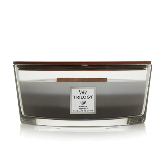 WoodWick Trilogy Warm Woods Geurkaars