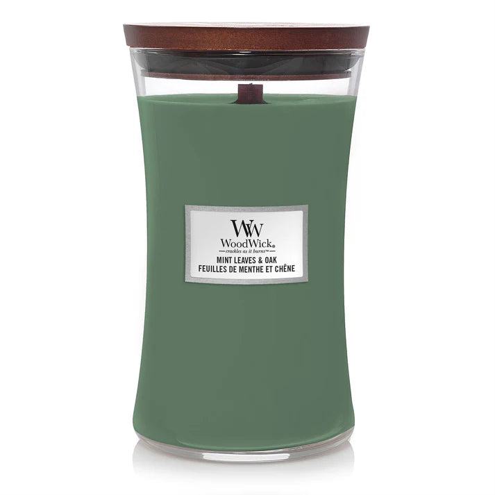 WoodWick Mint Leaves & Oak Geurkaars