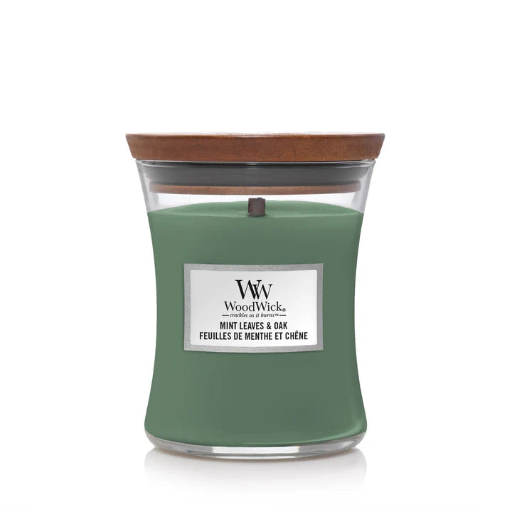 WoodWick Mint Leaves & Oak Geurkaars