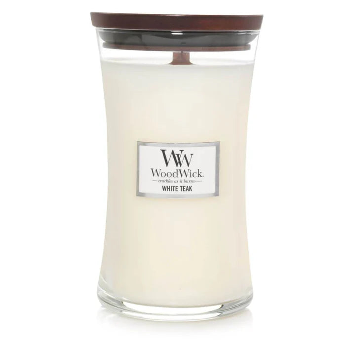 WoodWick White Teak Scented Candle