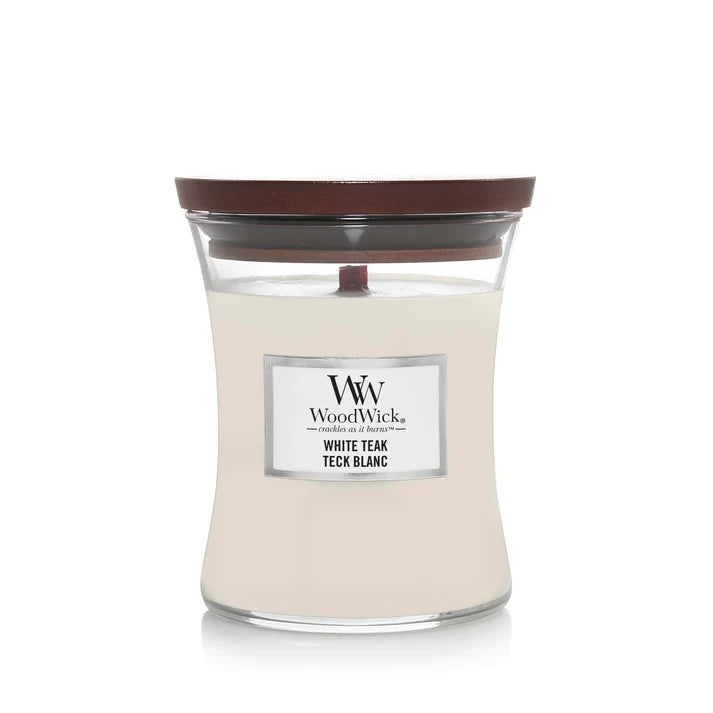 WoodWick White Teak Scented Candle