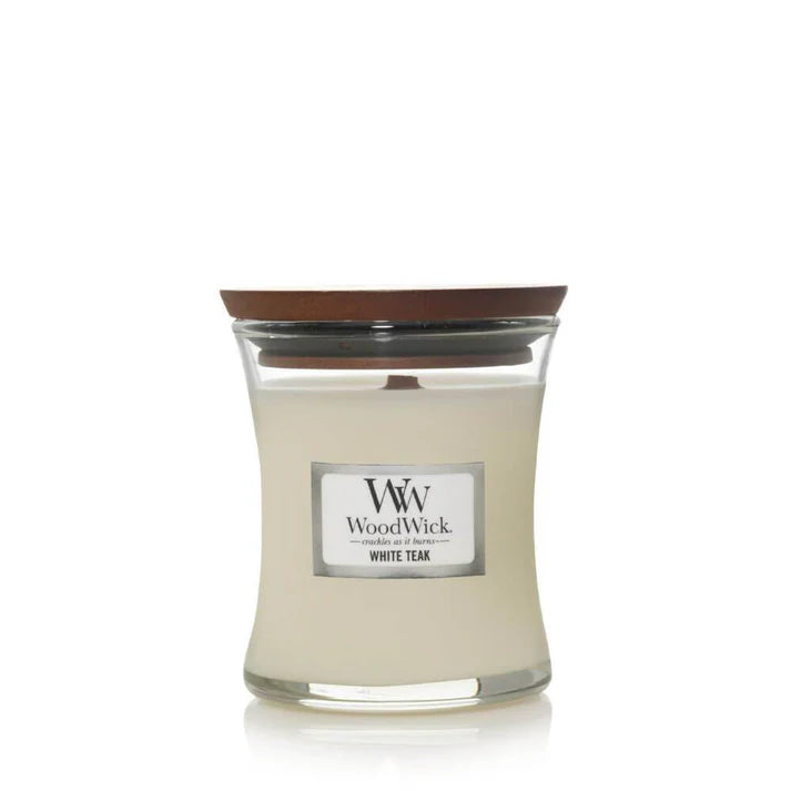 WoodWick White Teak Scented Candle