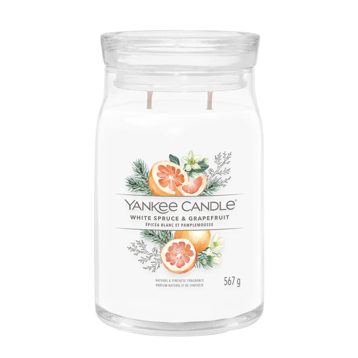 Yankee Candle White Spruce & Grapefruit Geurkaars